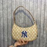  0433 - HÀNG CHÍNH HÃNG - TÚI MLB MONOGRAM HOBO BAG NEW YORK - NÂU - CODE: 32BG33111-50B 