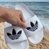  0403 - HÀNG CHÍNH HÃNG - DÉP ADIDAS LITE TRẮNG ĐEN *WHITE/BLACK* - Code: EG8272 
