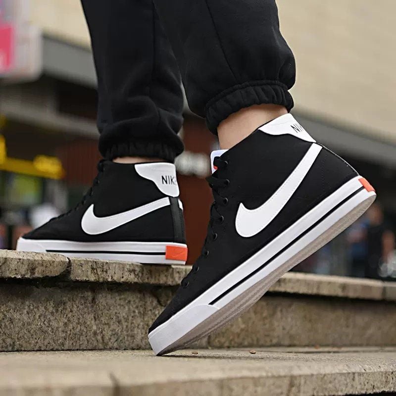  0408 - HÀNG CHÍNH HÃNG - GIÀY NIKECOURT LEGACY CANVAS MID ĐEN- *BLACK* - Code: DD0162-001 