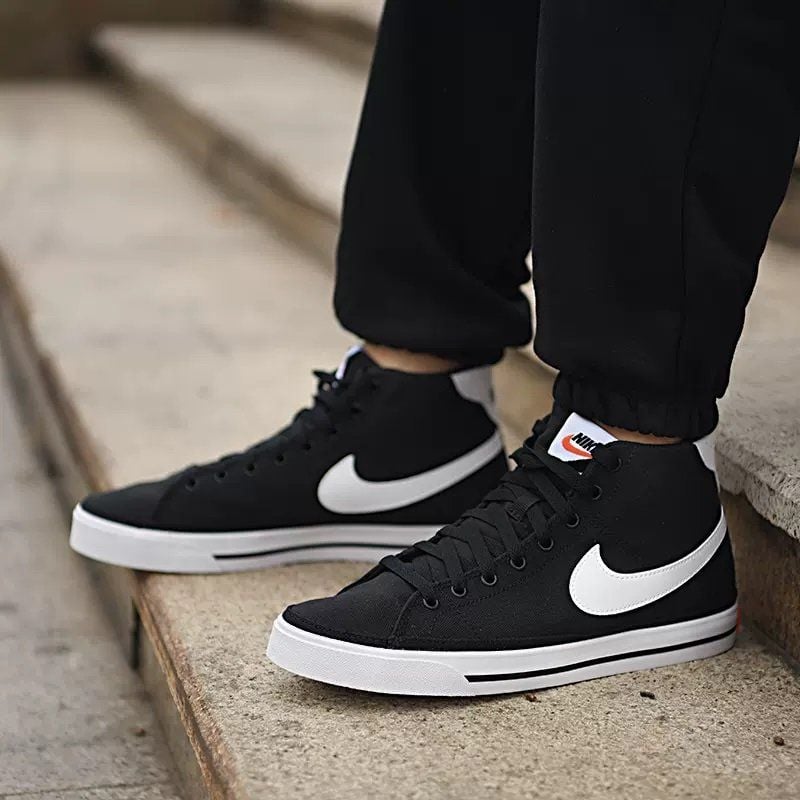  0408 - HÀNG CHÍNH HÃNG - GIÀY NIKECOURT LEGACY CANVAS MID ĐEN- *BLACK* - Code: DD0162-001 