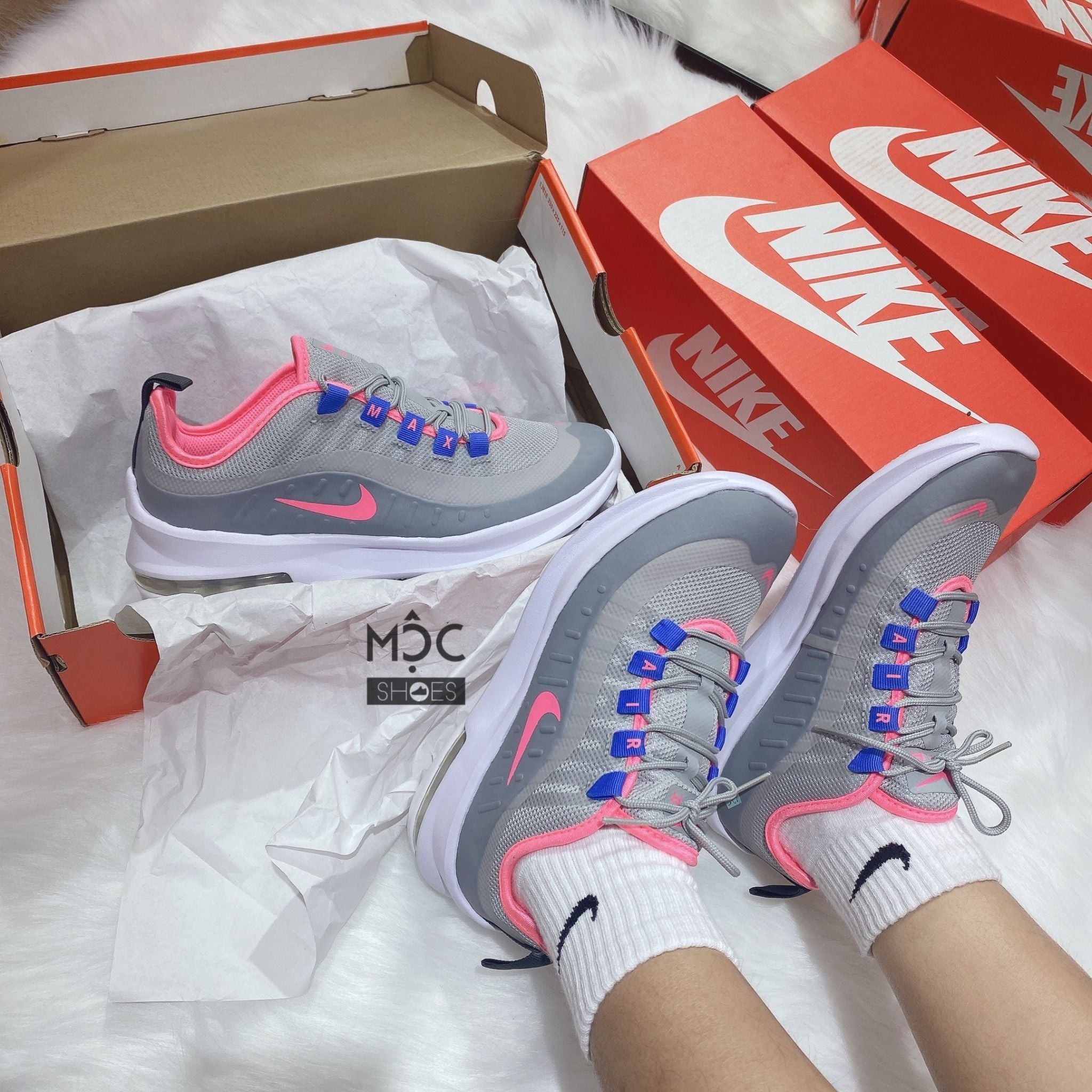  0418 - HÀNG CHÍNH HÃNG - GIÀY NIKE AIR MAX AXIS RUNNING - *GREY/* - Code: AH5222-015 