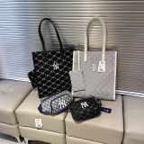  0437 - HÀNG CHÍNH HÃNG - Túi TOTE MLB họa tiết Monogram Shopping - *ĐEN DENIM* - Code: 3AORM012N-50BKS 