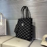  0437 - HÀNG CHÍNH HÃNG - Túi TOTE MLB họa tiết Monogram Shopping - *ĐEN DENIM* - Code: 3AORM012N-50BKS 