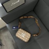  0430 - HÀNG CHÍNH HÃNG - TÚI MLB ĐEO CHÉO Monogram (Mini) Cross Bag New York Yankees *Beige* - Code: 32BGDM111-50B 
