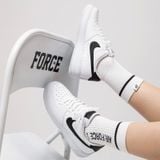  0445 - HÀNG CHÍNH HÃNG - GIÀY NIKE AIR FORCE 1 TRẮNG - SWOOSH ĐEN  - *WHITE/BLACK LOGO* - Code: CT2302-100 