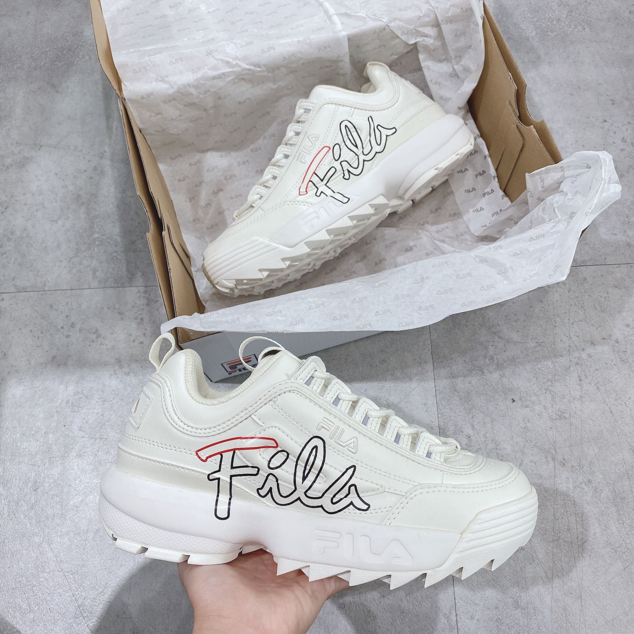 Fila disruptor 2 script pink discount