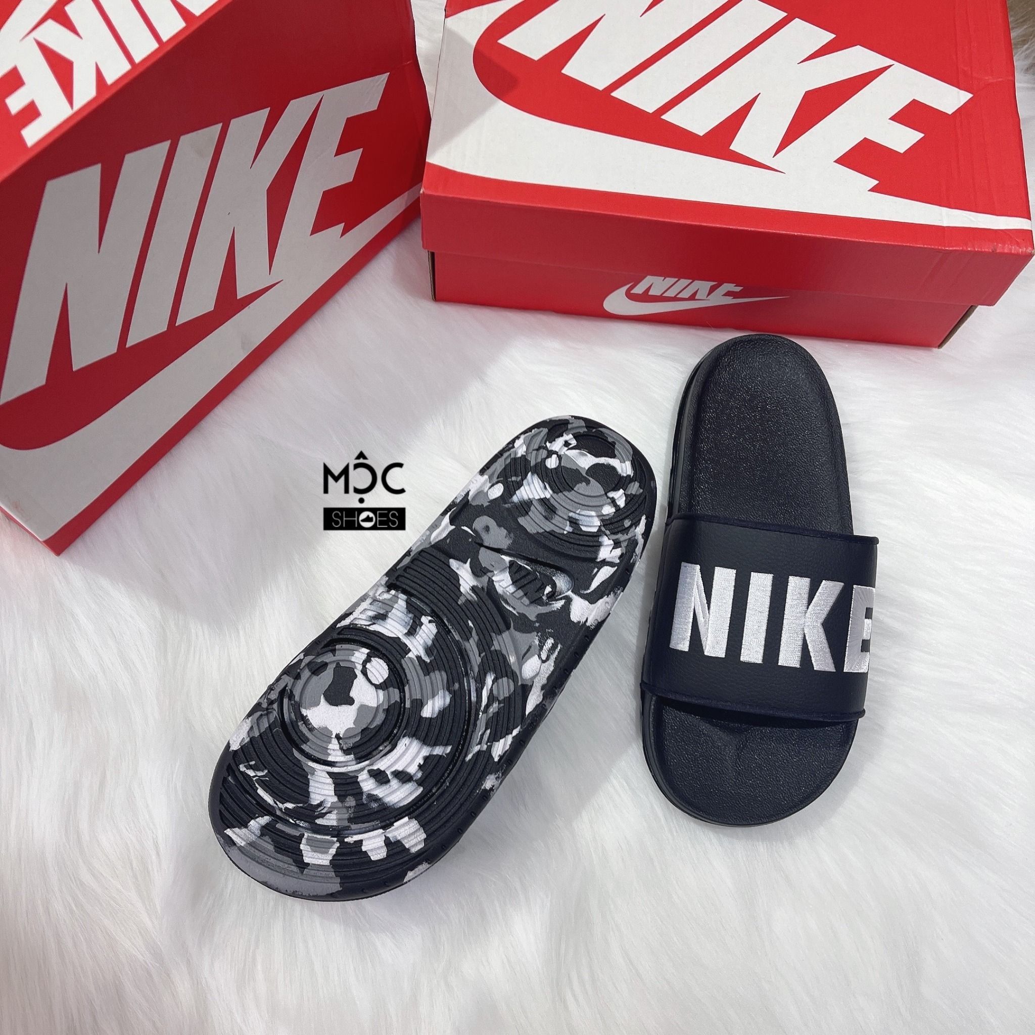 0449 - HÀNG CHÍNH HÃNG - DÉP NIKE OFFCOURT SLIDE - ĐEN CAMO - *BLACK/CAMO* 
