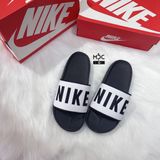  0451 - HÀNG CHÍNH HÃNG - DÉP NIKE OFFCOURT SLIDE - ĐEN QUAI TRẮNG - *Back/White* 