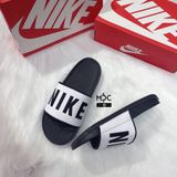  0451 - HÀNG CHÍNH HÃNG - DÉP NIKE OFFCOURT SLIDE - ĐEN QUAI TRẮNG - *Back/White* 