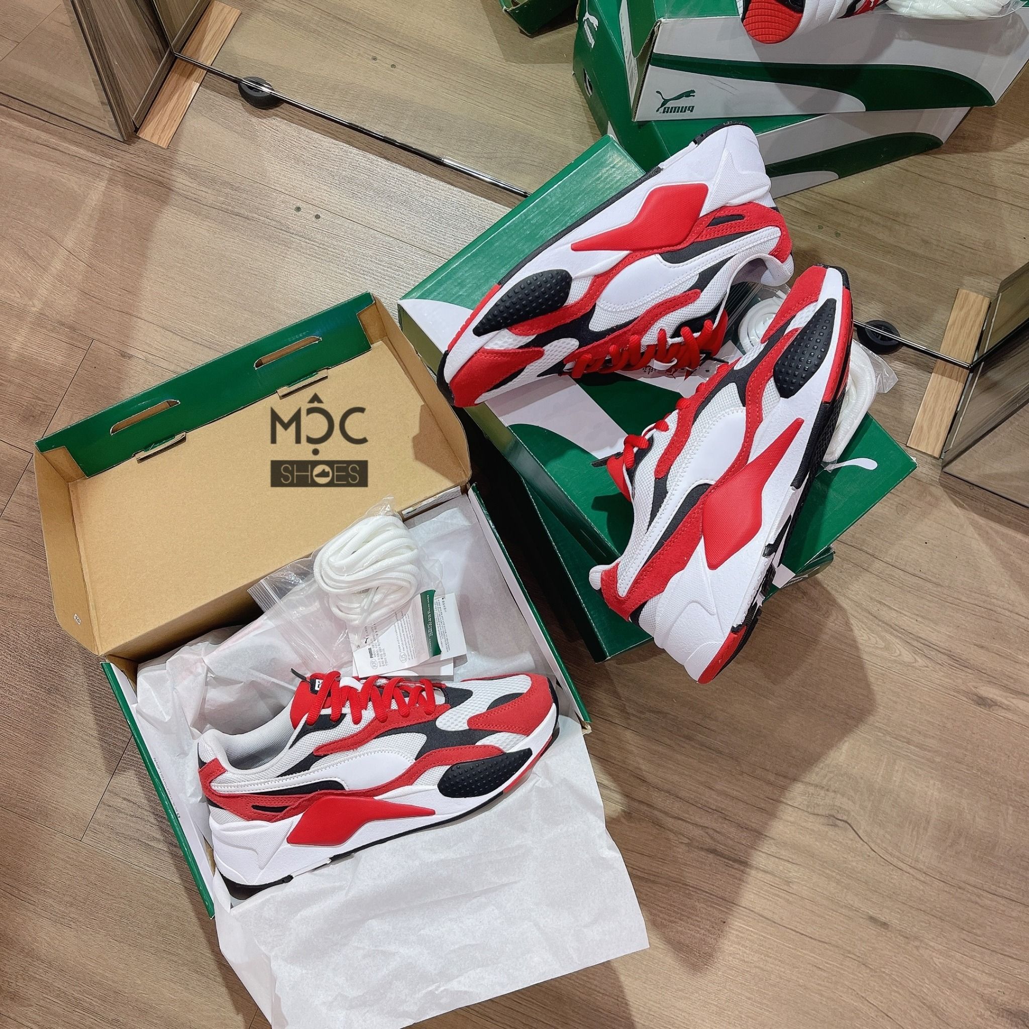  0483 - HÀNG CHÍNH HÃNG - GIÀY THỂ THAO PUMA RS-X3 ‘Risk Red’ - *RED/BLACK* - CODE: 372884-01 