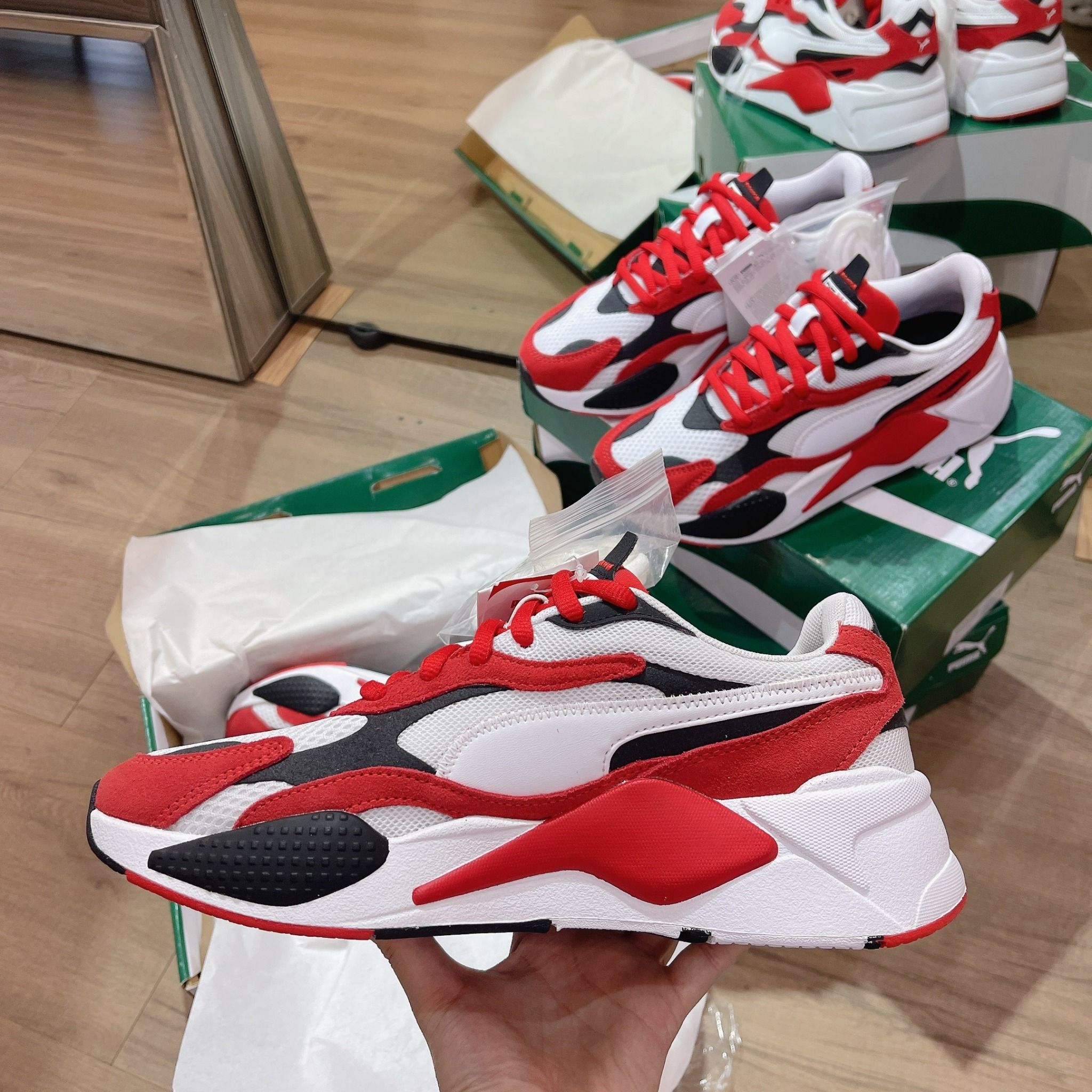  0483 - HÀNG CHÍNH HÃNG - GIÀY THỂ THAO PUMA RS-X3 ‘Risk Red’ - *RED/BLACK* - CODE: 372884-01 