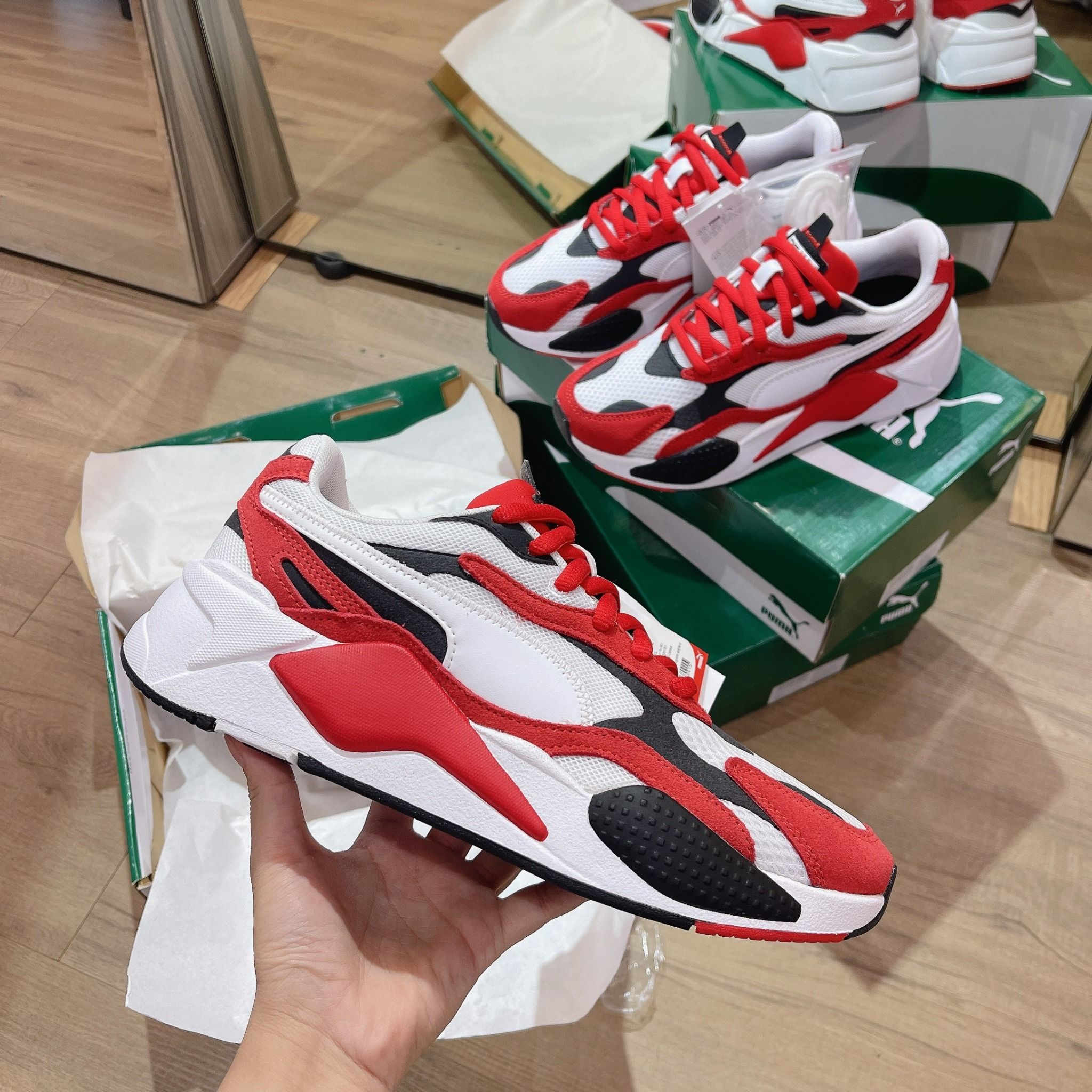  0483 - HÀNG CHÍNH HÃNG - GIÀY THỂ THAO PUMA RS-X3 ‘Risk Red’ - *RED/BLACK* - CODE: 372884-01 