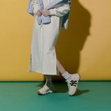  0471 - HÀNG CHÍNH HÃNG - GIÀY MLB CHUNKY EMBO NEW YORK YANKEES BEIGE ĐẾ GUM - Code: 3ASHC101N-50BGL 