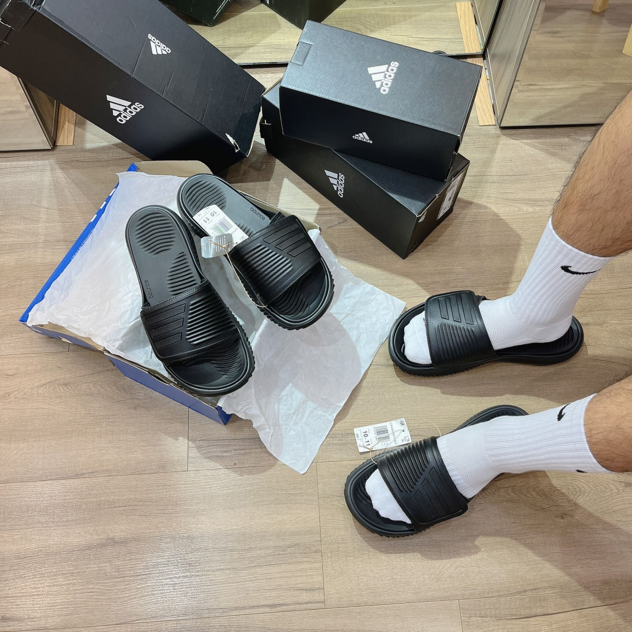  0480 - HÀNG CHÍNH HÃNG - DÉP QUAI NGANG ADIDAS ALPHA BOUNCE 2.0 TRIPPLE BLACK - CODE: GY9415 