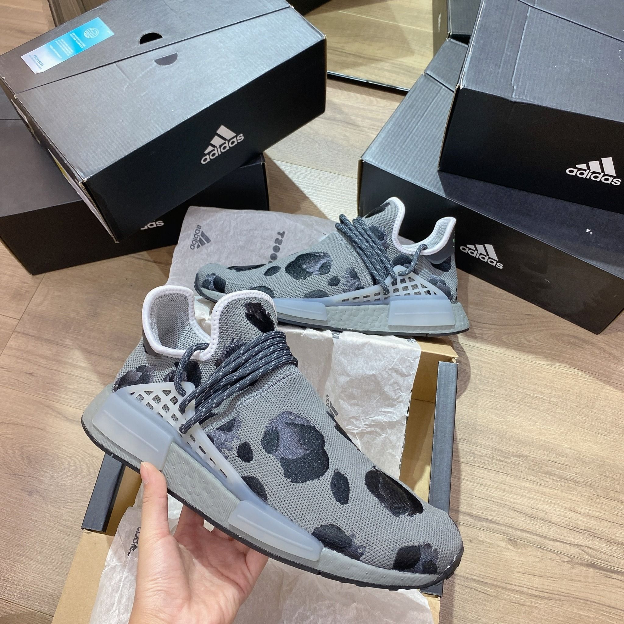  0494 - HÀNG CHÍNH HÃNG - GIÀY ADIDAS PHARRELL x NMD HUMAN RACE *GREY/CAMO* - CODE: 