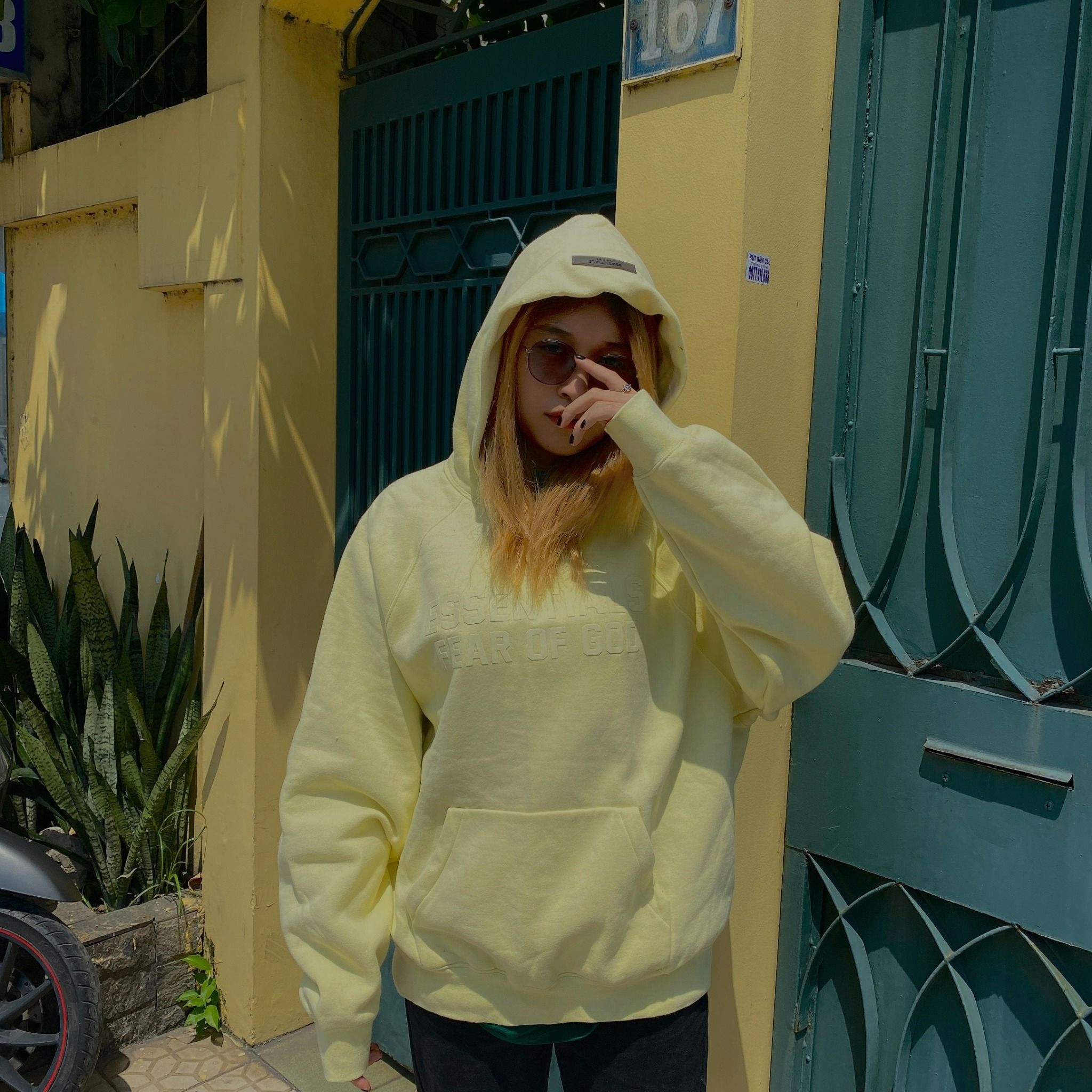  0508 - HÀNG CHÍNH HÃNG - ÁO HOODIE ESSENTIAL FEAR OF GOD MÀU *YELLOW/VÀNG CHANH* SS22 