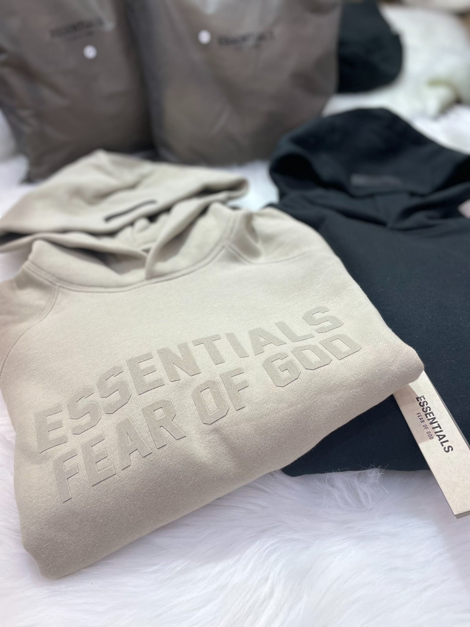  0522 - HÀNG CHÍNH HÃNG - ÁO HOODIE ESSENTIAL FEAR OF GOD MÀU XANH KHÓI *SMOKE GREEN* SS22 