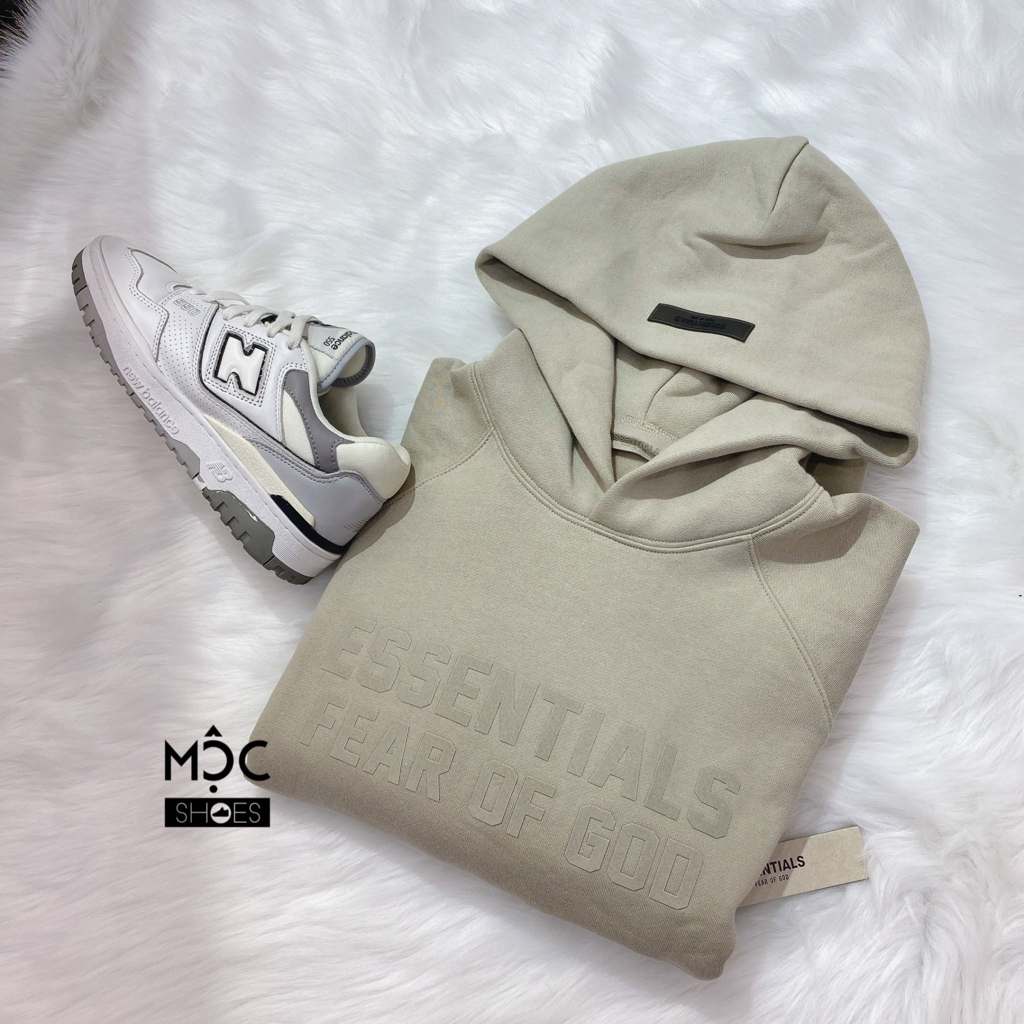  0522 - HÀNG CHÍNH HÃNG - ÁO HOODIE ESSENTIAL FEAR OF GOD MÀU XANH KHÓI *SMOKE GREEN* SS22 