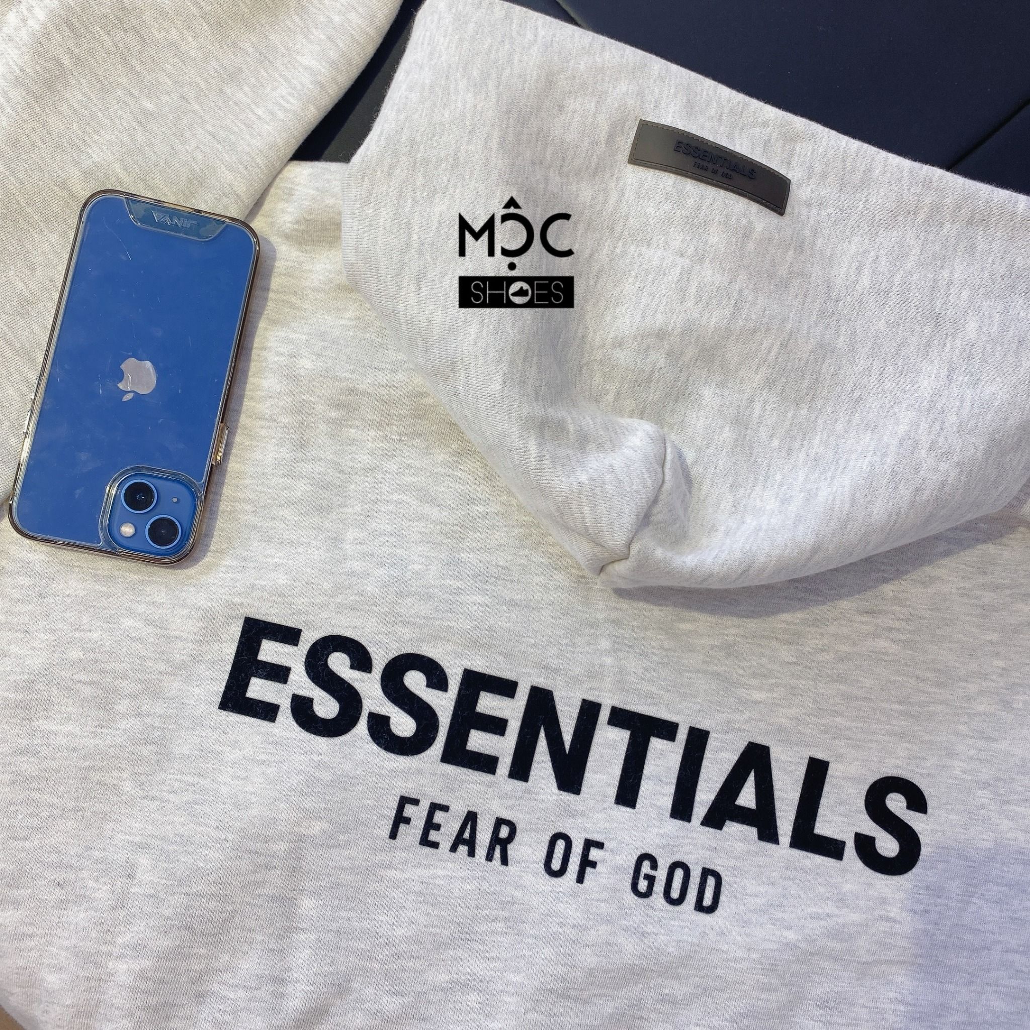  0523 - HÀNG CHÍNH HÃNG - ÁO HOODIE ESSENTIAL FEAR OF GOD MÀU OATMEAL MÀU *XÁM/GREY* SS22 