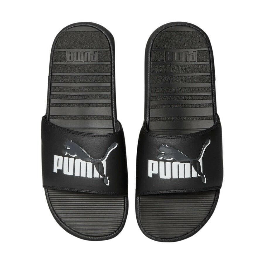  0525 - HÀNG CHÍNH HÃNG - DÉP QUAI NGANG PUMA COOL CAT MÀU ĐEN LOGO TRONG SUỐT - *BLACK/WHITE* - CODE: 383441 01 