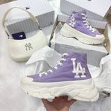  0544 - HÀNG CHÍNH HÃNG - GIÀY MLB CHUNKY HIGH - CỔ CAO (MÀU TÍM) - *PURPLE/YELLOW* - CODE: 32SHU1111-07V 