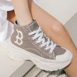  0543 - HÀNG CHÍNH HÃNG - GIÀY MLB CHUNKY HIGH - CỔ CAO (MÀU BE ) - *GREY/BEIGE* - CODE: 32SHU1111-43M 