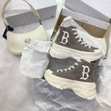  0543 - HÀNG CHÍNH HÃNG - GIÀY MLB CHUNKY HIGH - CỔ CAO (MÀU BE ) - *GREY/BEIGE* - CODE: 32SHU1111-43M 