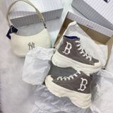  0543 - HÀNG CHÍNH HÃNG - GIÀY MLB CHUNKY HIGH - CỔ CAO (MÀU BE ) - *GREY/BEIGE* - CODE: 32SHU1111-43M 