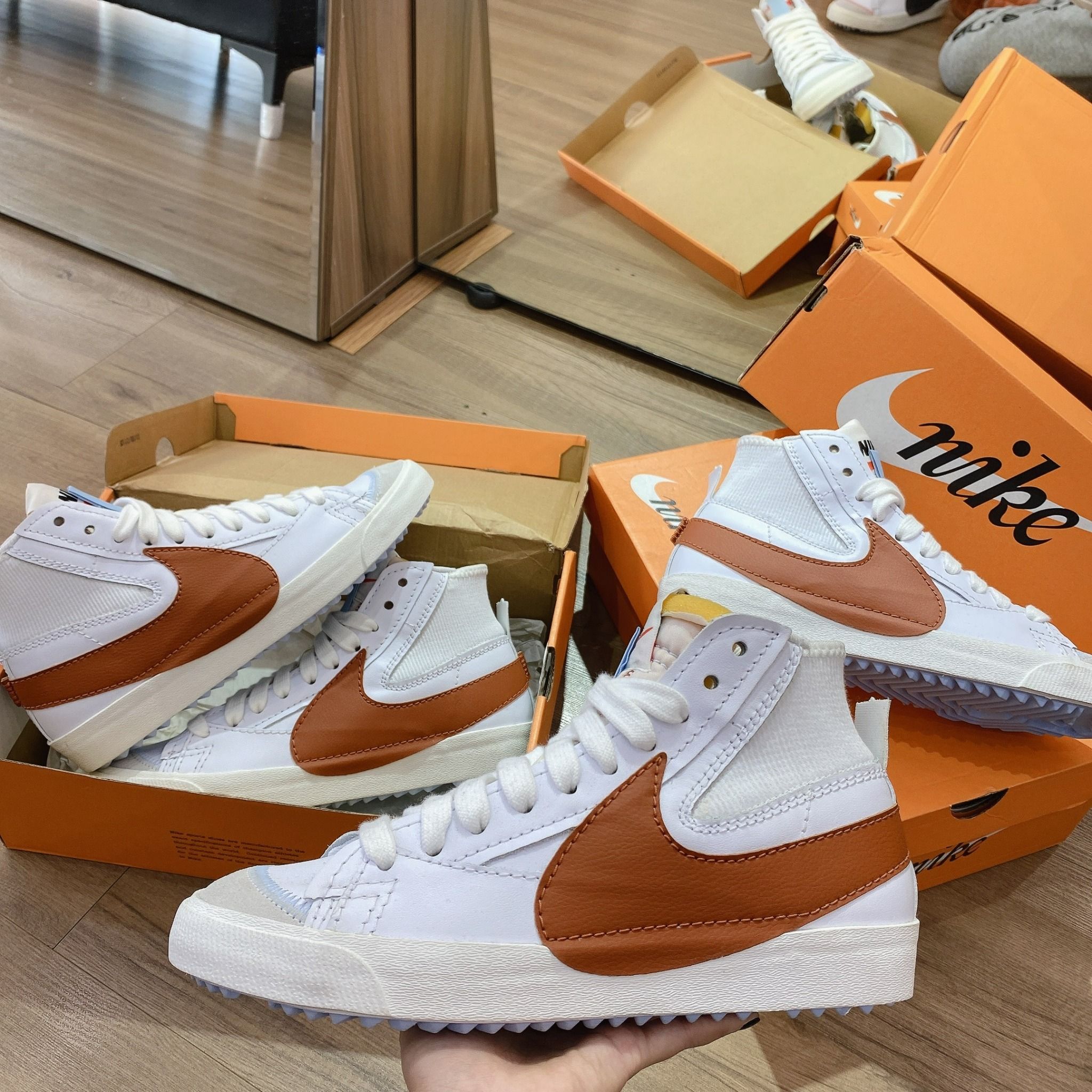 blazer mid vintage multi suede