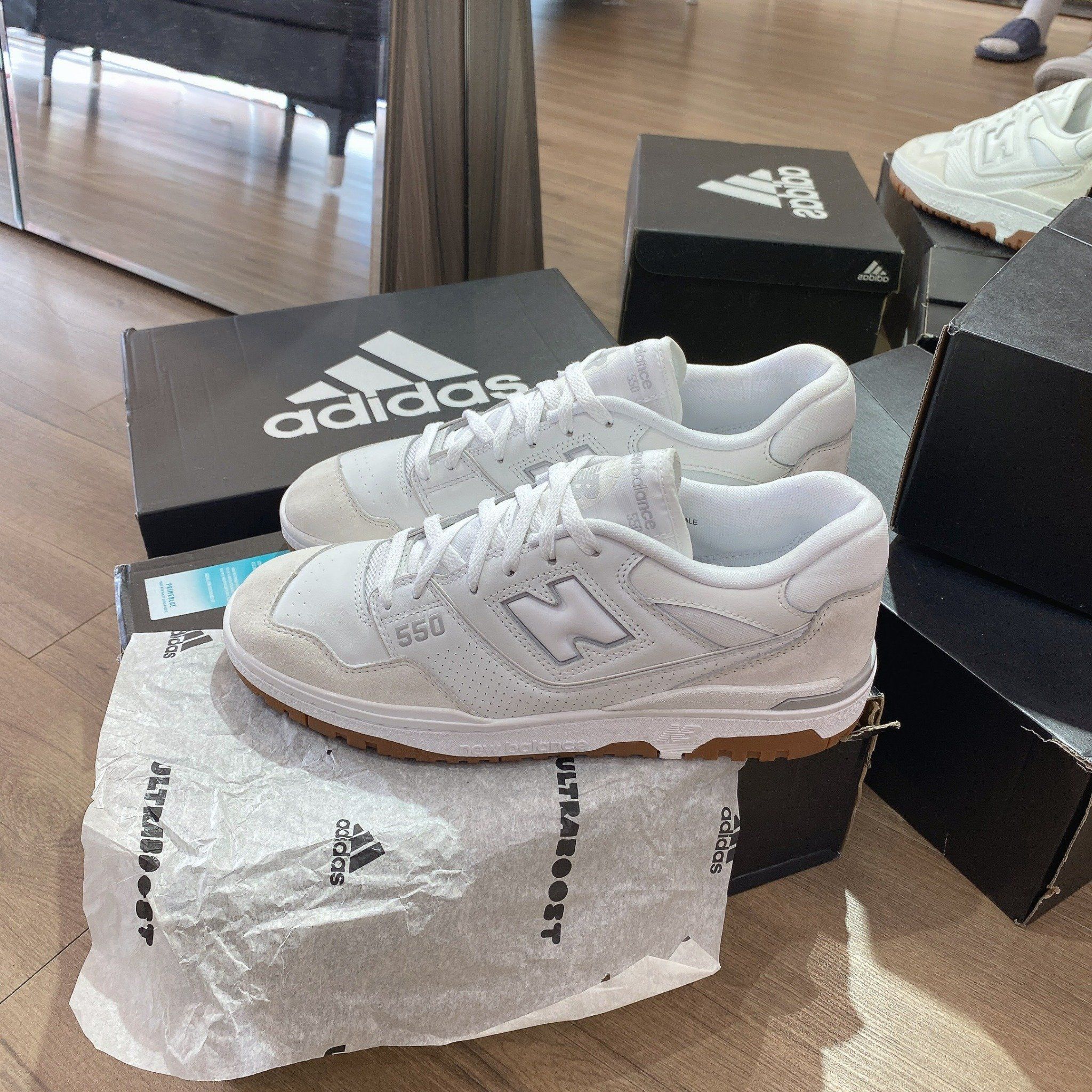  0550 - HÀNG CHÍNH HÃNG - GIÀY NEW BALANCE 550 MÀU XÁM TRẮNG ĐẾ GUM - *GREY/WHITE/GUM* - CODE: 
