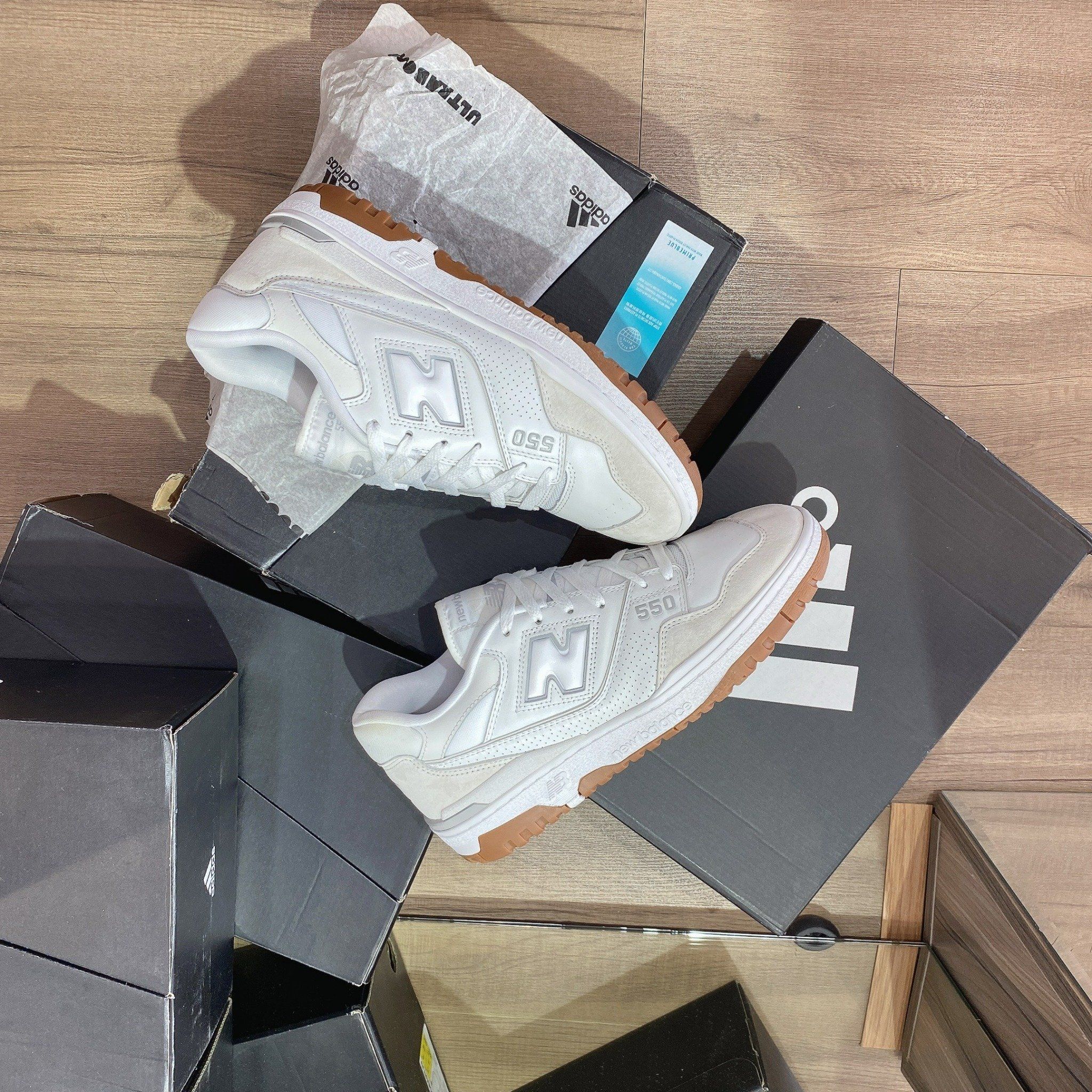  0550 - HÀNG CHÍNH HÃNG - GIÀY NEW BALANCE 550 MÀU XÁM TRẮNG ĐẾ GUM - *GREY/WHITE/GUM* - CODE: 