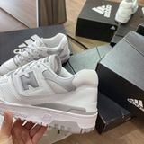  0551 - HÀNG CHÍNH HÃNG - GIÀY NEW BALANCE 550 MÀU TRẮNG LOGO XÁM - *GREY/WHITE* - CODE: BBW550BB 