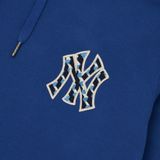  0510 - HÀNG CHÍNH HÃNG - ÁO HOODIE TAY DÀI CÓ MŨ MLB HOẠ TIẾT NY ZICZAC MÀU *DARK BLUE/XANH DƯƠNG* 2022 