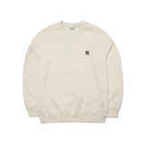  0554 - HÀNG CHÍNH HÃNG - ÁO SWEATER MLB NEW YORK YANKEES LOGO BASIC NY MÀU TRẮNG KEM - *CREAM* - CODE: 3AMTB0616 - 50CRS 