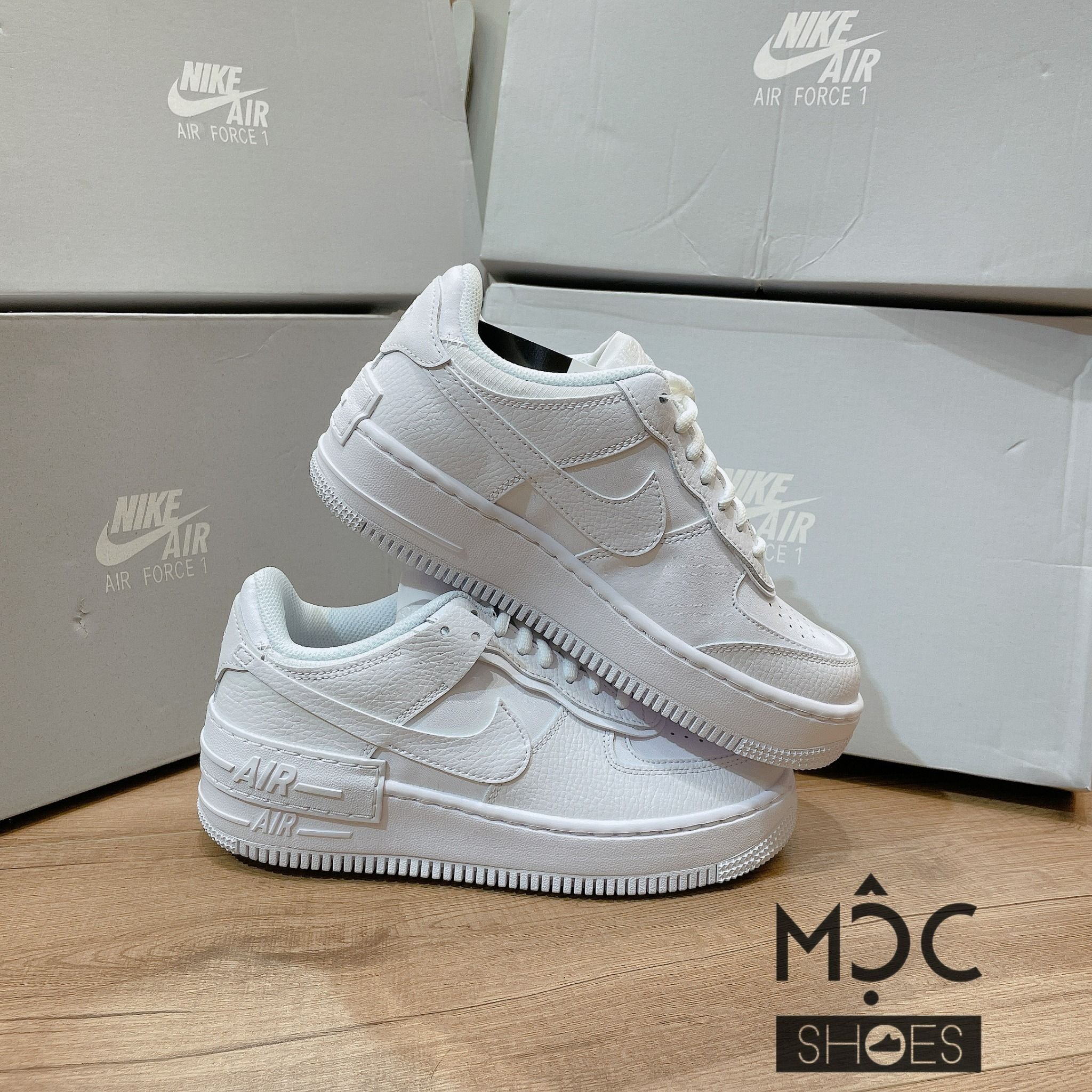  0568 - HÀNG CHÍNH HÃNG - GIÀY NIKE AIR FORCE 1 SHADOW 'TRIPLE WHITE' MÀU TRẮNG  - *WHITE* - CODE: CI0919 - 100 