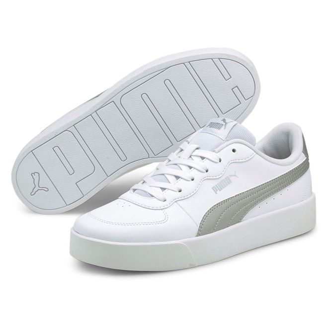  0573 - HÀNG CHÍNH HÃNG - GIÀY PUMA SKYE CLEAN MÀU TRẮNG LOGO BẠC METALLIC - *SILVER/WHITE* - CODE: 381106 02 