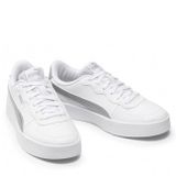  0573 - HÀNG CHÍNH HÃNG - GIÀY PUMA SKYE CLEAN MÀU TRẮNG LOGO BẠC METALLIC - *SILVER/WHITE* - CODE: 381106 02 