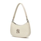  0576 - HÀNG CHÍNH HÃNG - TÚI KẸP NÁCH HOBO NEW YORK YANKEES HỌA TIẾT MONOGRAM IN NỔI CỔ ĐIỂN MÀU KEM - *CREAM* - CODE: 3ABQS022N-50CRS 