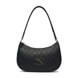  0577 - HÀNG CHÍNH HÃNG - TÚI KẸP NÁCH HOBO NEW YORK YANKEES HỌA TIẾT MONOGRAM IN NỔI CỔ ĐIỂN MÀU ĐEN - *BLACK* - CODE: 3ABQS022N-50BKS 