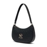  0577 - HÀNG CHÍNH HÃNG - TÚI KẸP NÁCH HOBO NEW YORK YANKEES HỌA TIẾT MONOGRAM IN NỔI CỔ ĐIỂN MÀU ĐEN - *BLACK* - CODE: 3ABQS022N-50BKS 