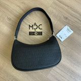  0577 - HÀNG CHÍNH HÃNG - TÚI KẸP NÁCH HOBO NEW YORK YANKEES HỌA TIẾT MONOGRAM IN NỔI CỔ ĐIỂN MÀU ĐEN - *BLACK* - CODE: 3ABQS022N-50BKS 