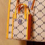  0590 - HÀNG CHÍNH HÃNG - TÚI MLB CELLPHONE DIA MONOGRAM JACQUARD MÀU VÀNG NÂU - - CODE: 3ACRH012N-50BGS 