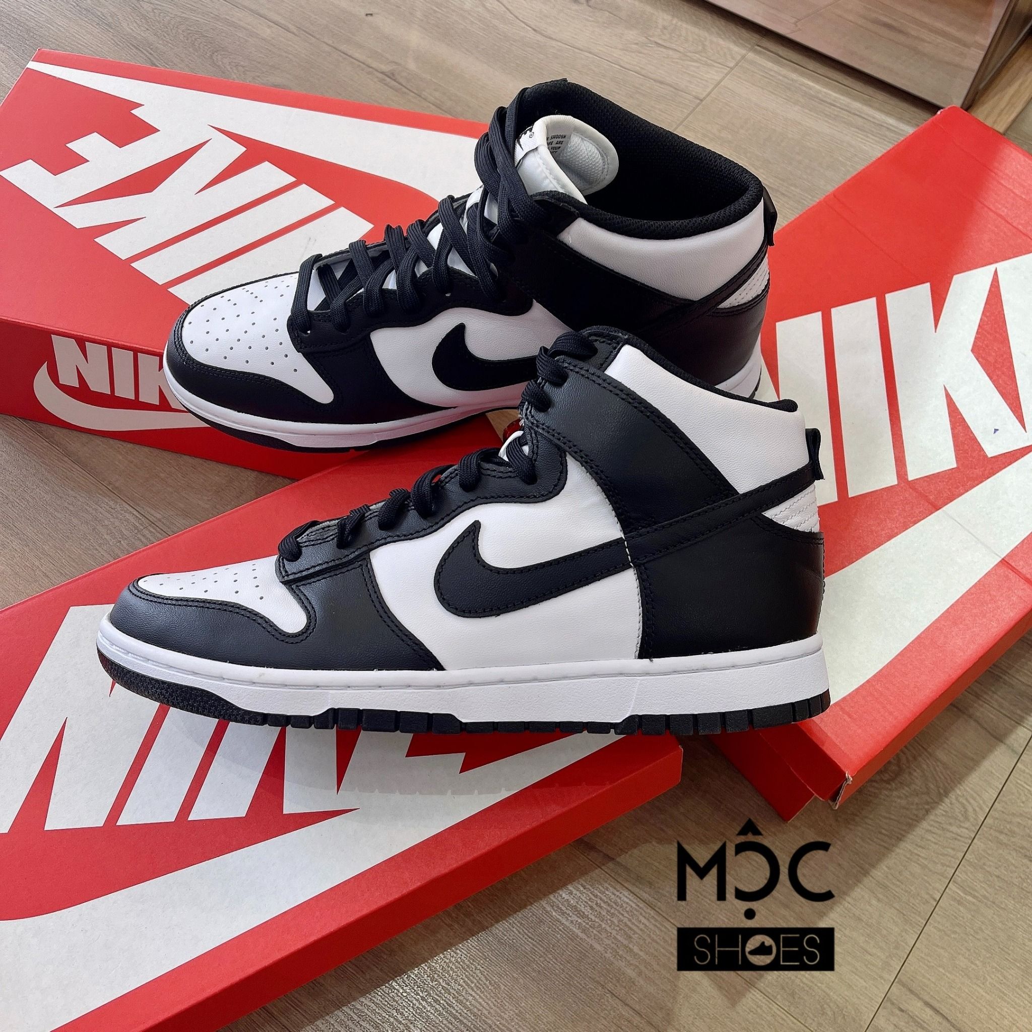  0581 - HÀNG CHÍNH HÃNG - GIÀY NIKE DUNK HIGH CỔ CAO “WHITE BLACK” MÀU ĐEN - CODE: DD1399 -105 