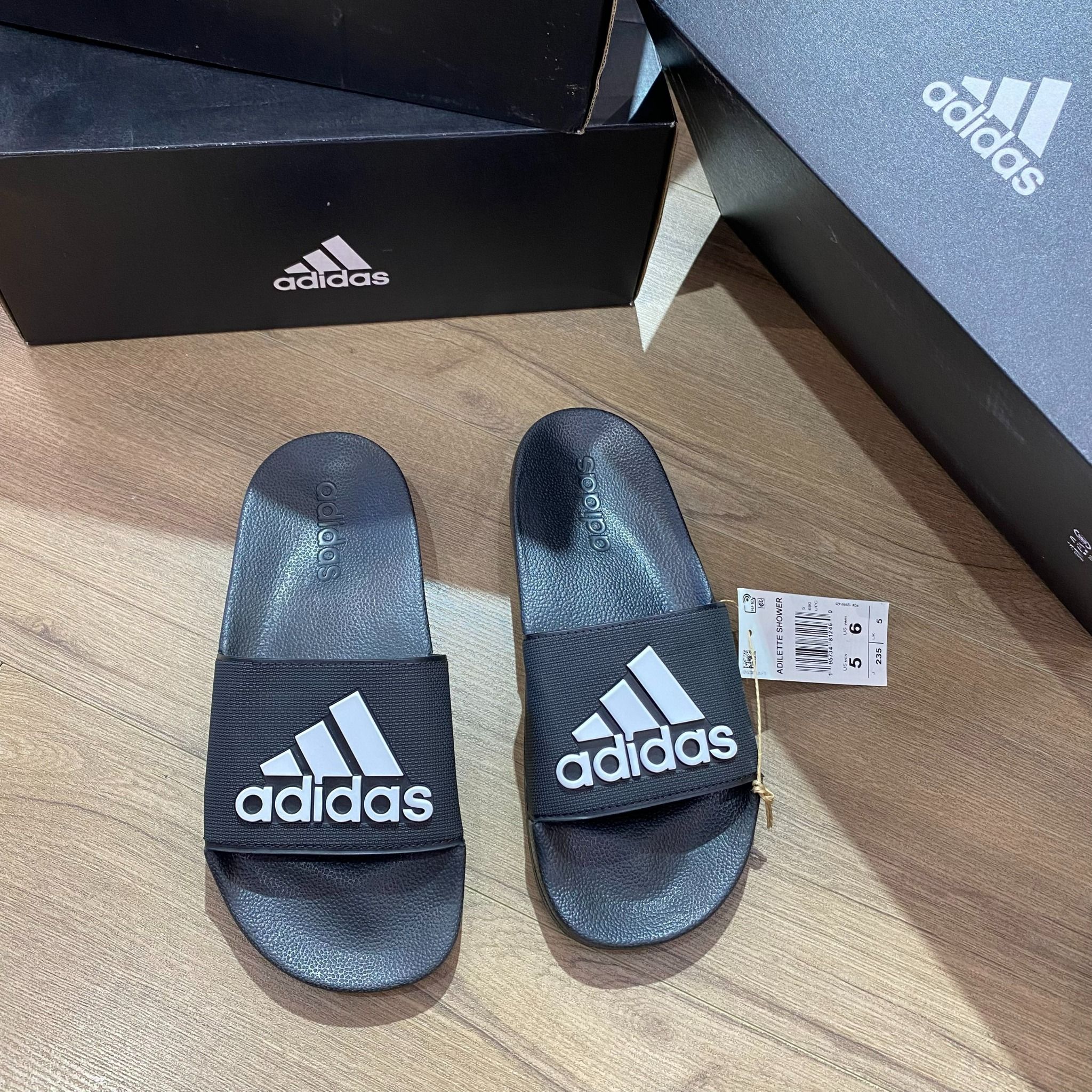  0583 - HÀNG CHÍNH HÃNG - DÉP ADIDAS ADILLETE SHOWER BIG LOGO LITE MÀU ĐEN - *BLACK* - CODE: GZ3779 