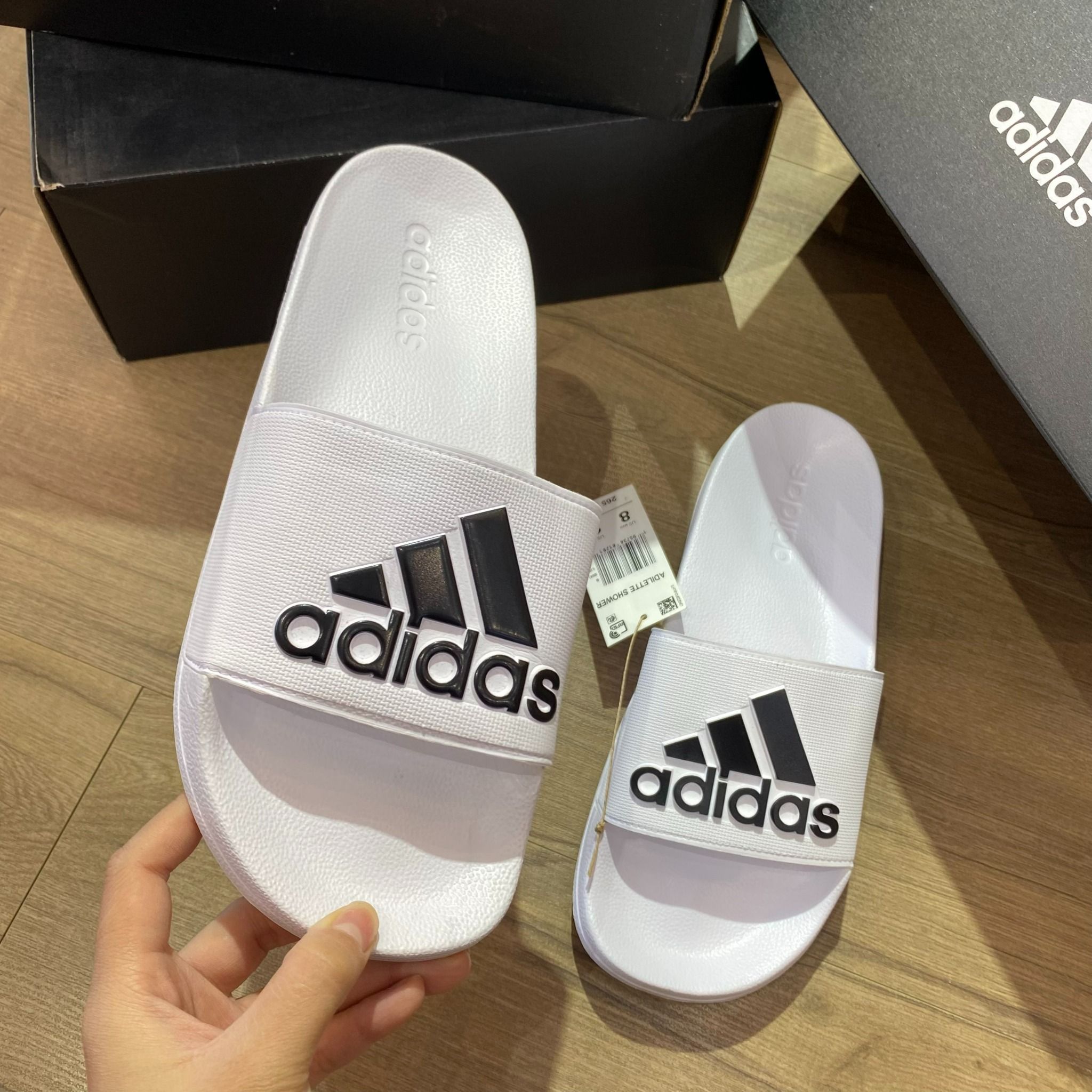  0584 - HÀNG CHÍNH HÃNG - DÉP ADIDAS ADILLETE SHOWER BIG LOGO LITE MÀU TRẮNG - *WHITE* - CODE: GZ3779 