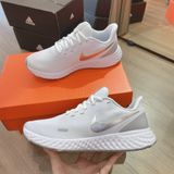  0585 - HÀNG CHÍNH HÃNG - GIÀY NIKE RUNNING REVOLUTION 5 MÀU TRẮNG BẠC - *WHITE/SILVER* - CODE: BQ3207 100 