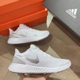  0585 - HÀNG CHÍNH HÃNG - GIÀY NIKE RUNNING REVOLUTION 5 MÀU TRẮNG BẠC - *WHITE/SILVER* - CODE: BQ3207 100 