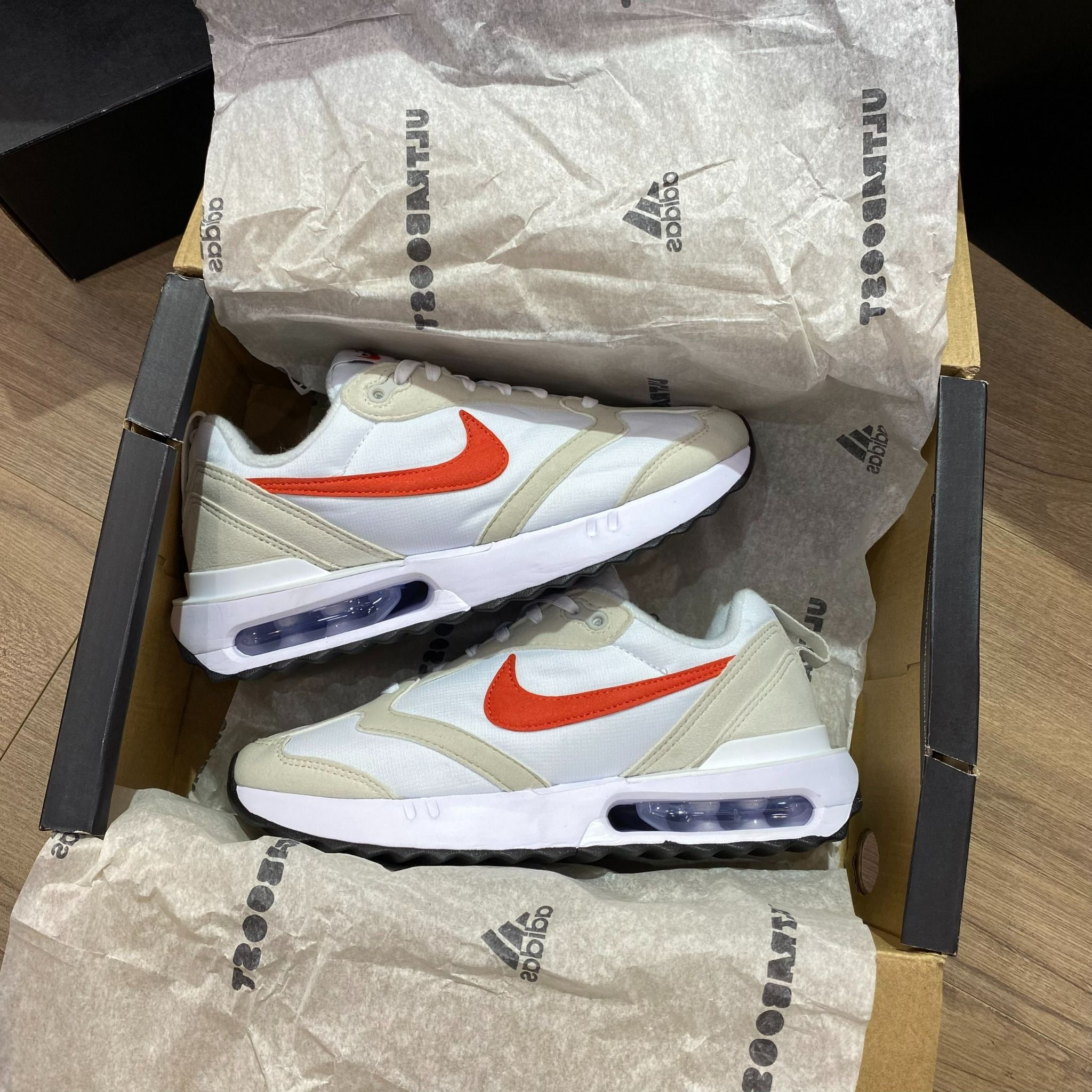  0595 - HÀNG CHÍNH HÃNG - GIÀY NIKE AIR MAX DAWN MÀU TRẮNG SWOOSH CAM - *WHITE/ORANGE* - CODE: DC4068 101 