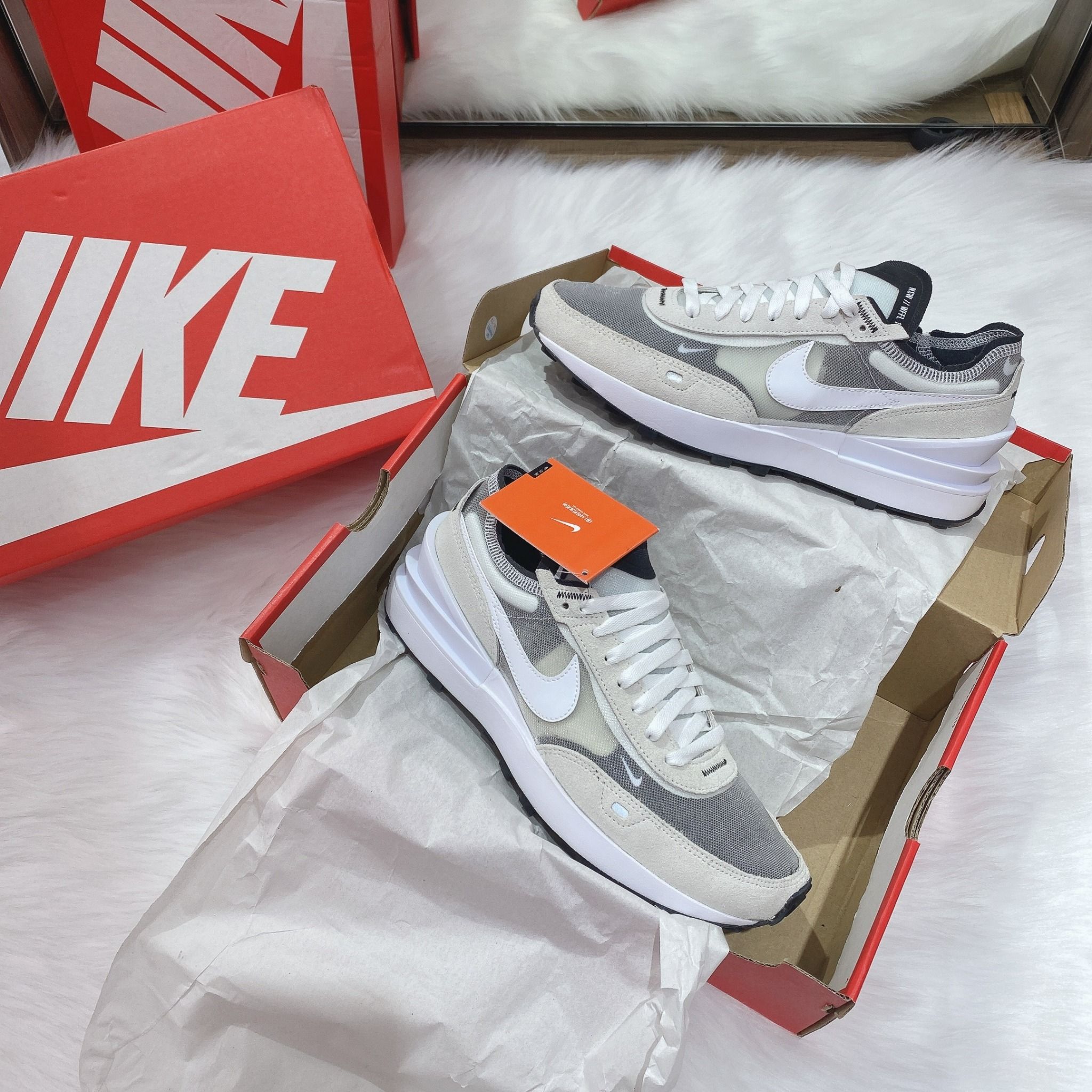  0605 - HÀNG CHÍNH HÃNG - GIÀY NIKE WAFFLE ONE 'SUMMIT WHITE' MÀU XÁM BE - *BEIGE/GREY* - CODE: DA7995 -100 