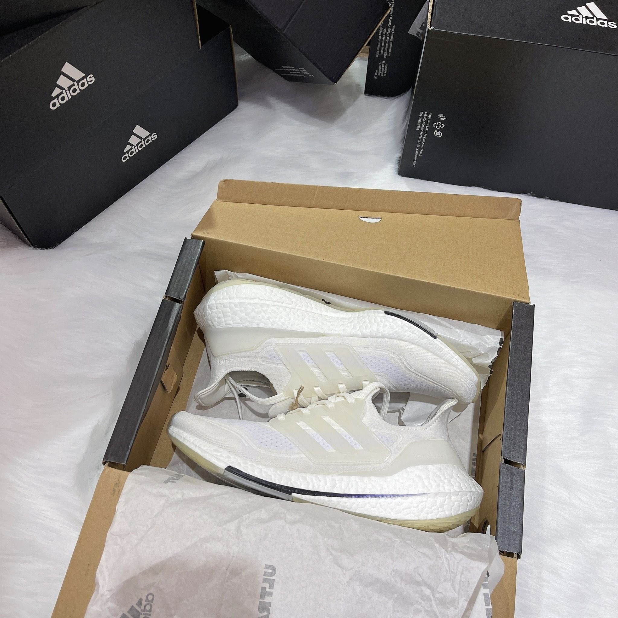  0614 - HÀNG CHÍNH HÃNG - GIÀY ADIDAS ULTRABOOST 21 PRIME MÀU TRẮNG KEM - *WHITE/BEIGE* - Code: FY0836 